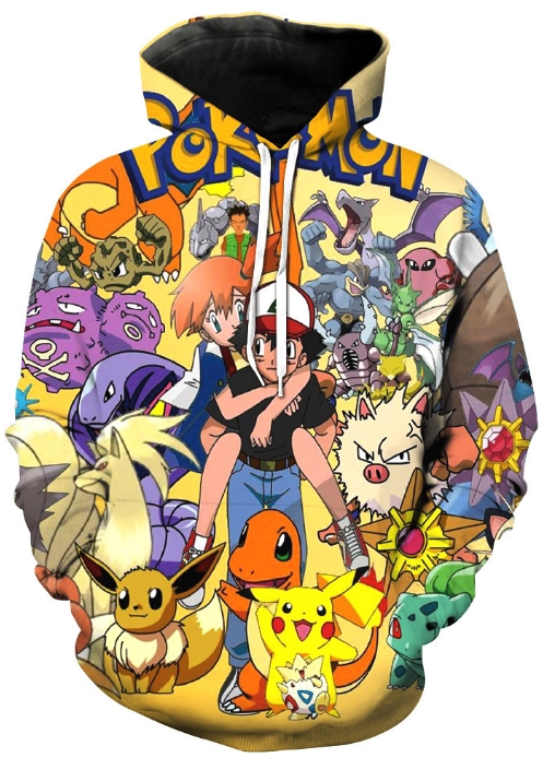 Pokemon mash up 3d street wear hoodie 1