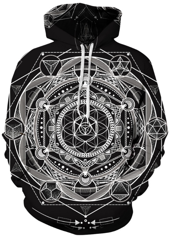 Psychedelic trance mode 3d hoodie