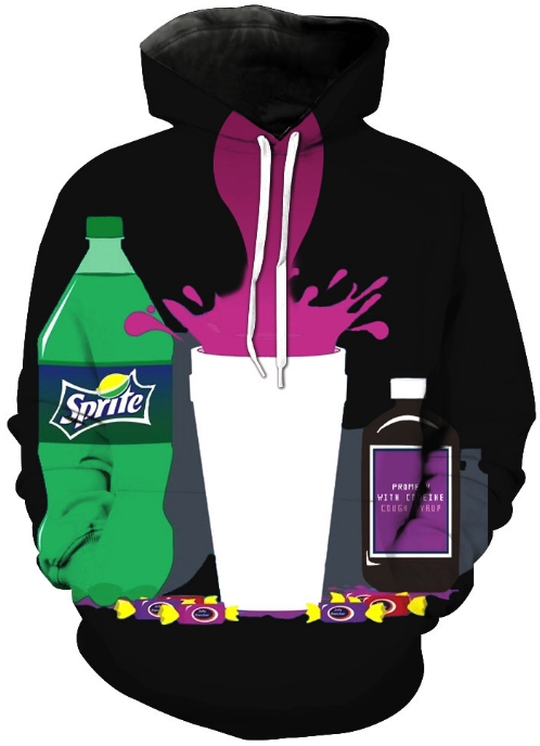 Purple drank dirty sprite mix 3d street wear hoodie 1