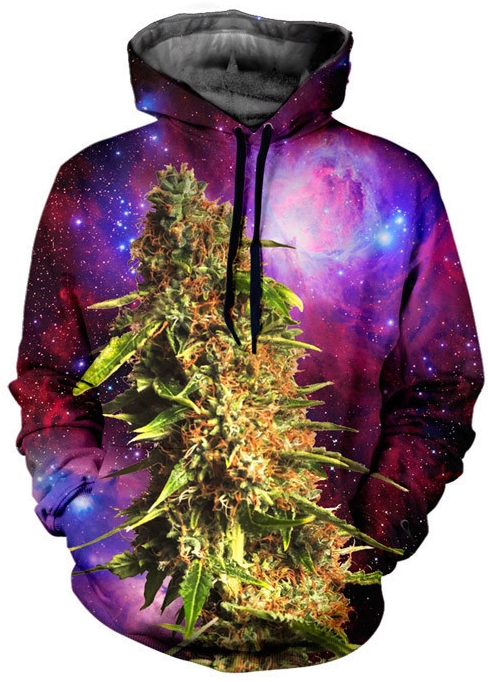 Purple haze space herb 3d hoodie