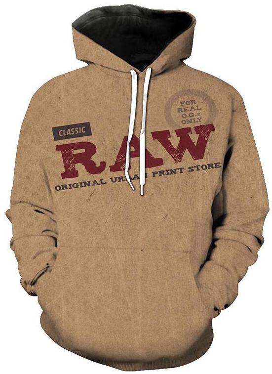 Raw paper 3d street wear hoodie