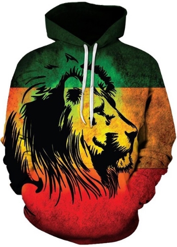 Real rasta lion 3d street wear hoodie