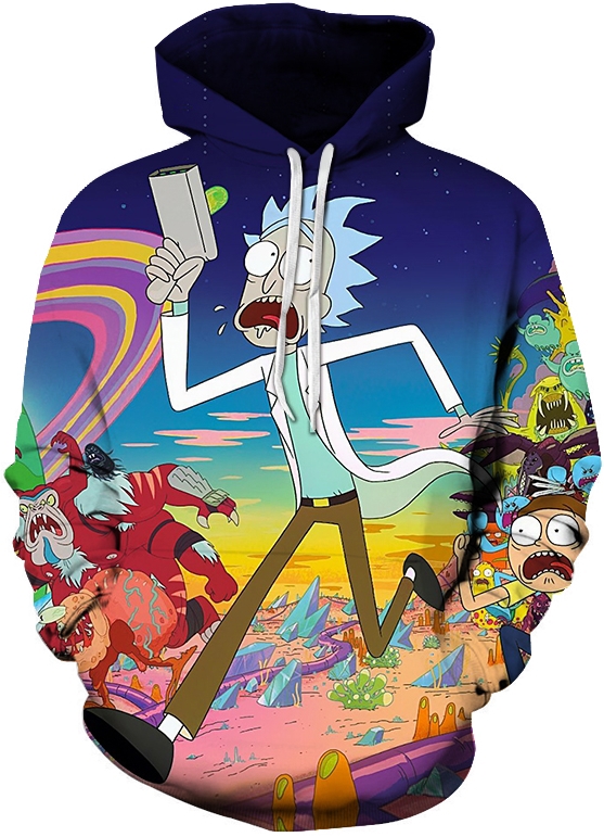 Rick and morty escape 3d hoodie