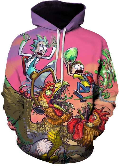 Rick and morty giant bird 3d hoodie