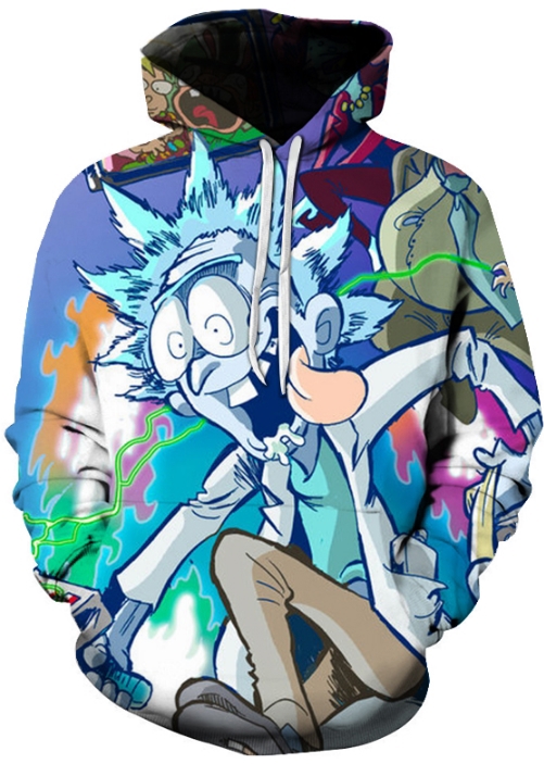 Rick and morty insane 3d hoodie