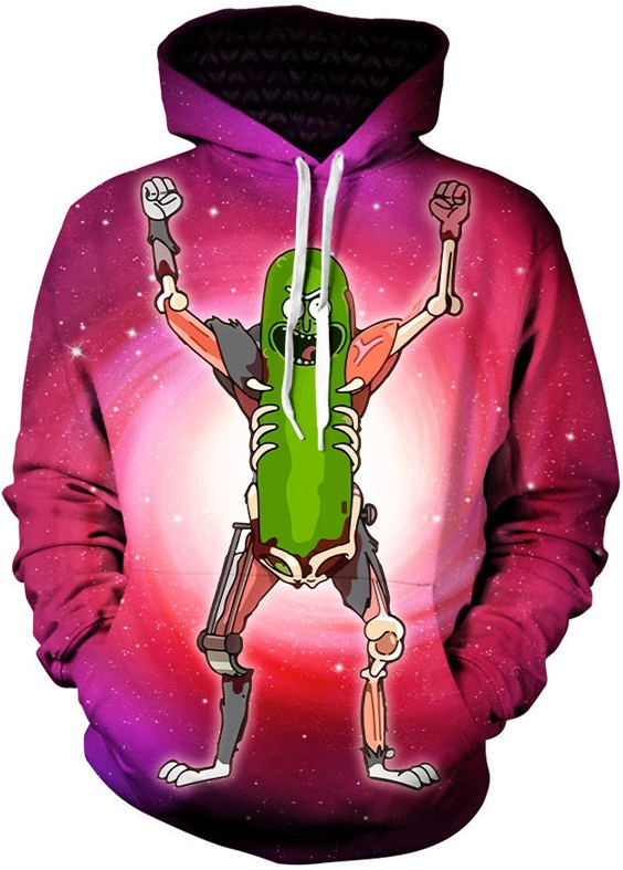 Rick and morty pickle freak 3d hoodie