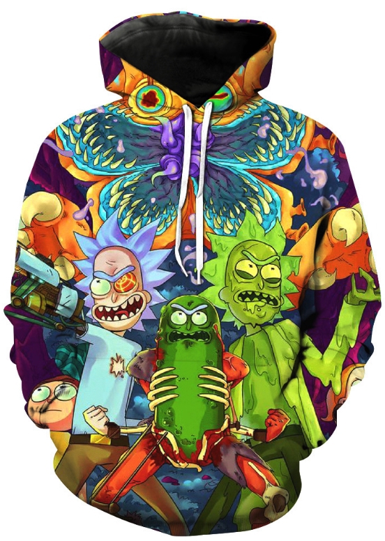 Rick and morty pickle rick 3d hoodie