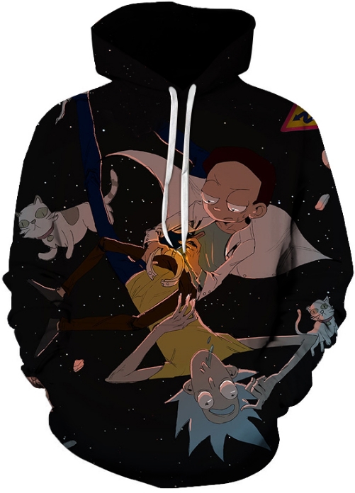 Rick and morty space 3d hoodie