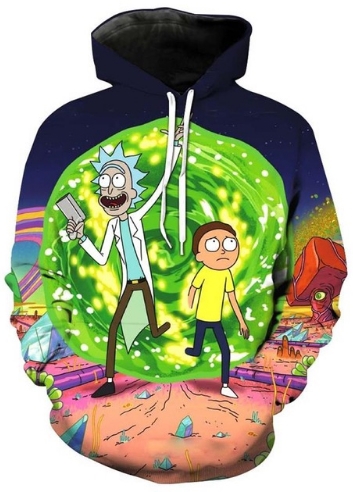 Rick & morty 3d street wear hoodie