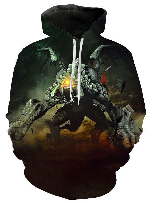 Roshan dota 2 hero 3d hoodie