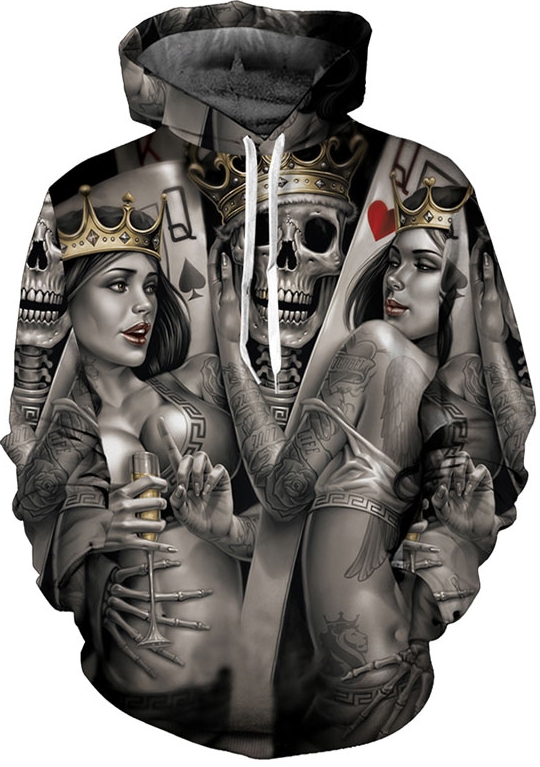 Skeleton pimp 3d street wear hoodie 1