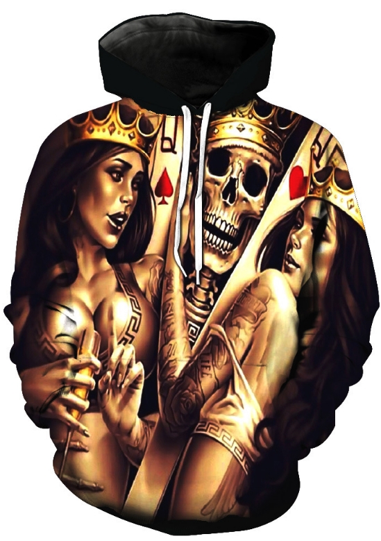 Skeleton pimp 3d street wear hoodie
