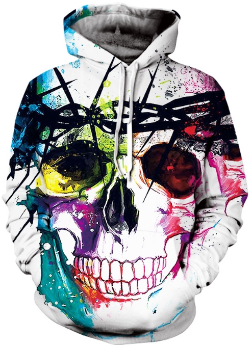 Skull and thorns 3d hoodie