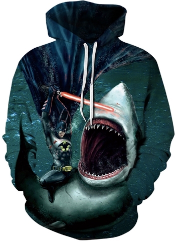 Star wars batman shark 3d street wear hoodie