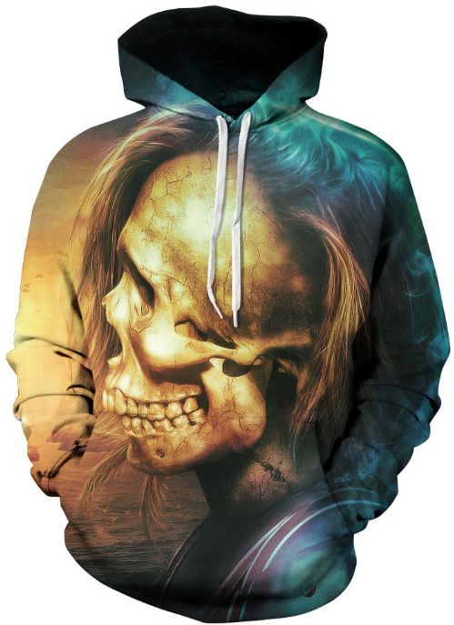 Stressed out skull 3d street wear hoodie