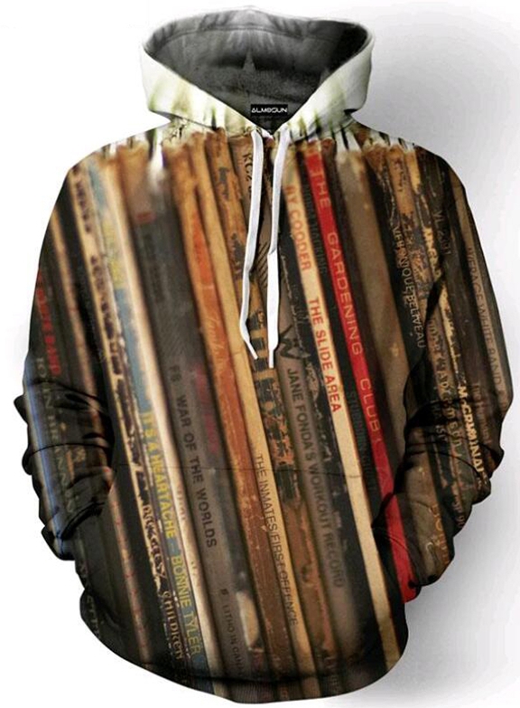 Vinyl records 3d street wear hoodie