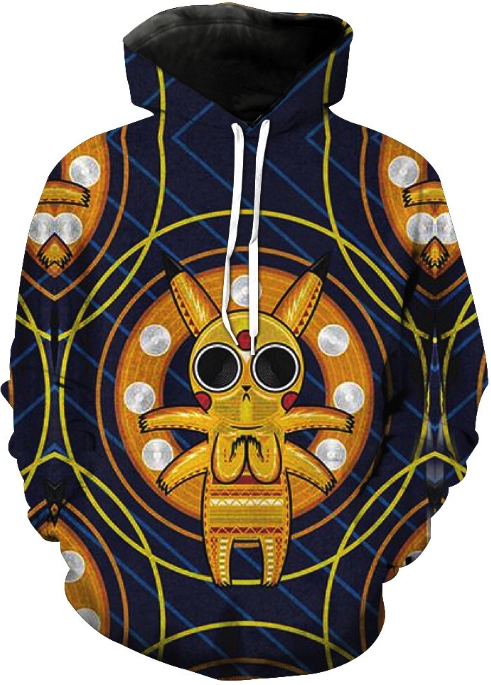 Weird pokemon pikachu 3d street wear hoodie