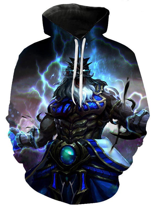 Zeus dota 2 hero 3d hoodie