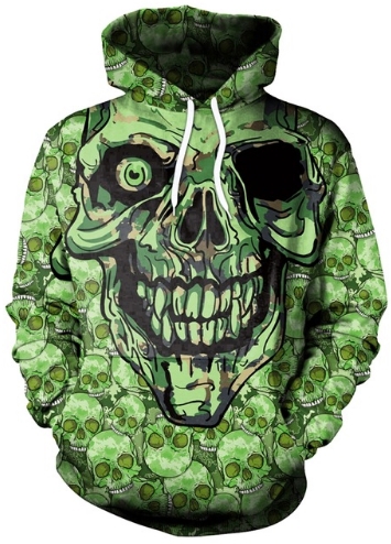Zombie skeleton 3d hoodie