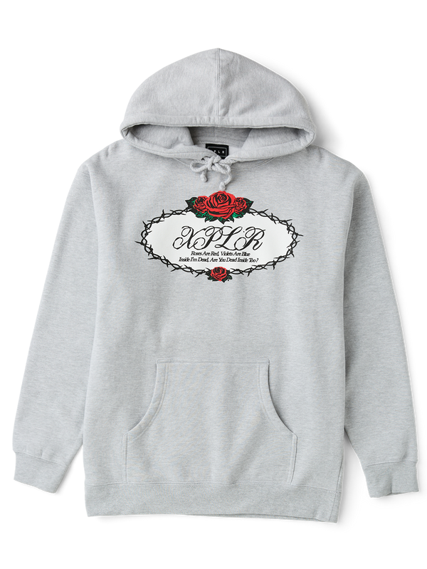 Dead Roses Hoodie Grey