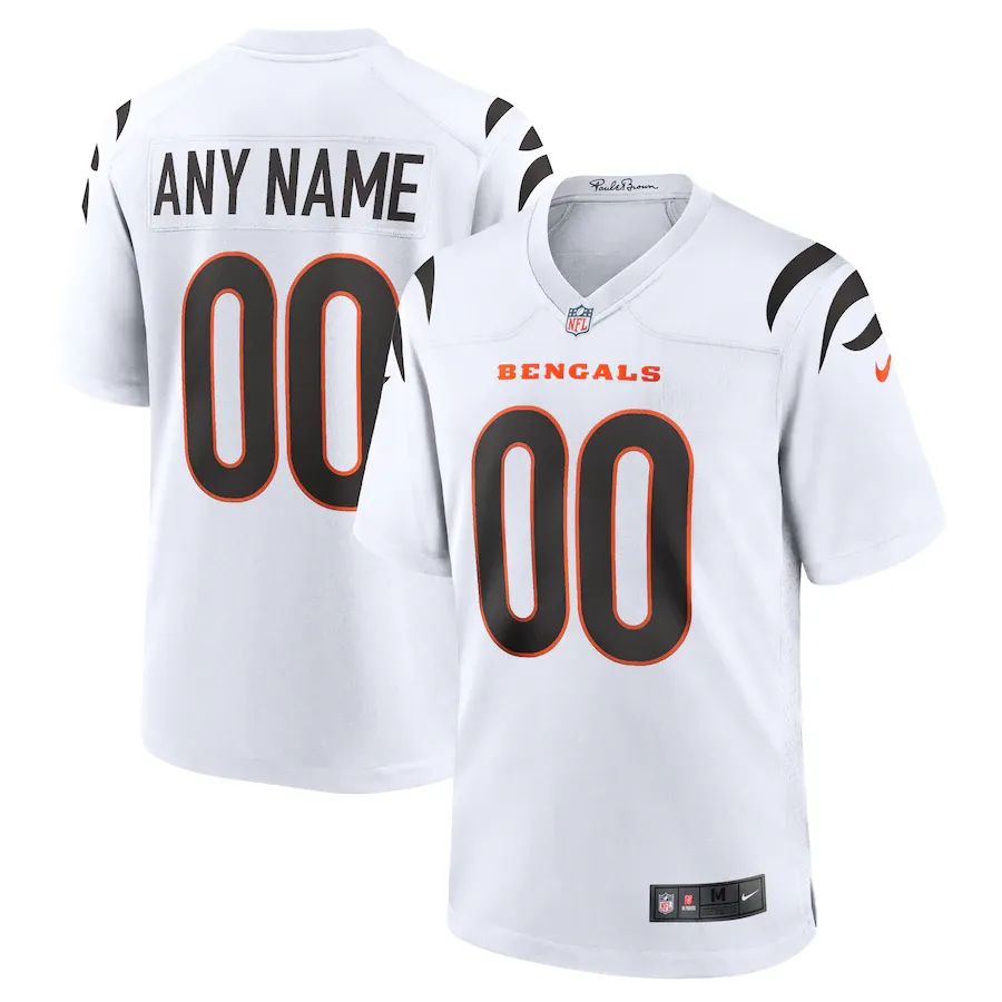 Men's cincinnati bengals nike white game custom jersey