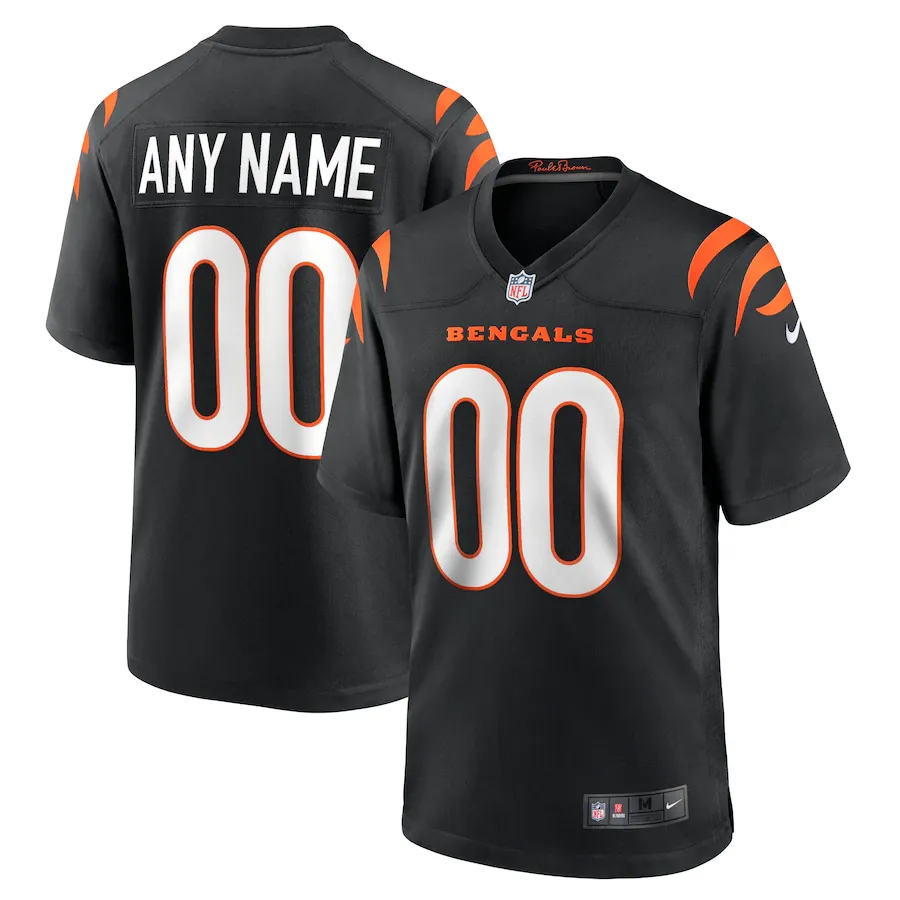 Men's cincinnati bengals nike black game custom jersey