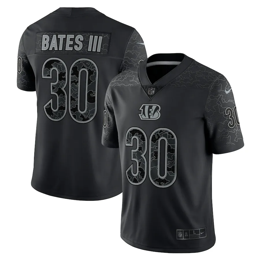 Men's cincinnati bengals jessie bates iii nike black rflctv limited jersey