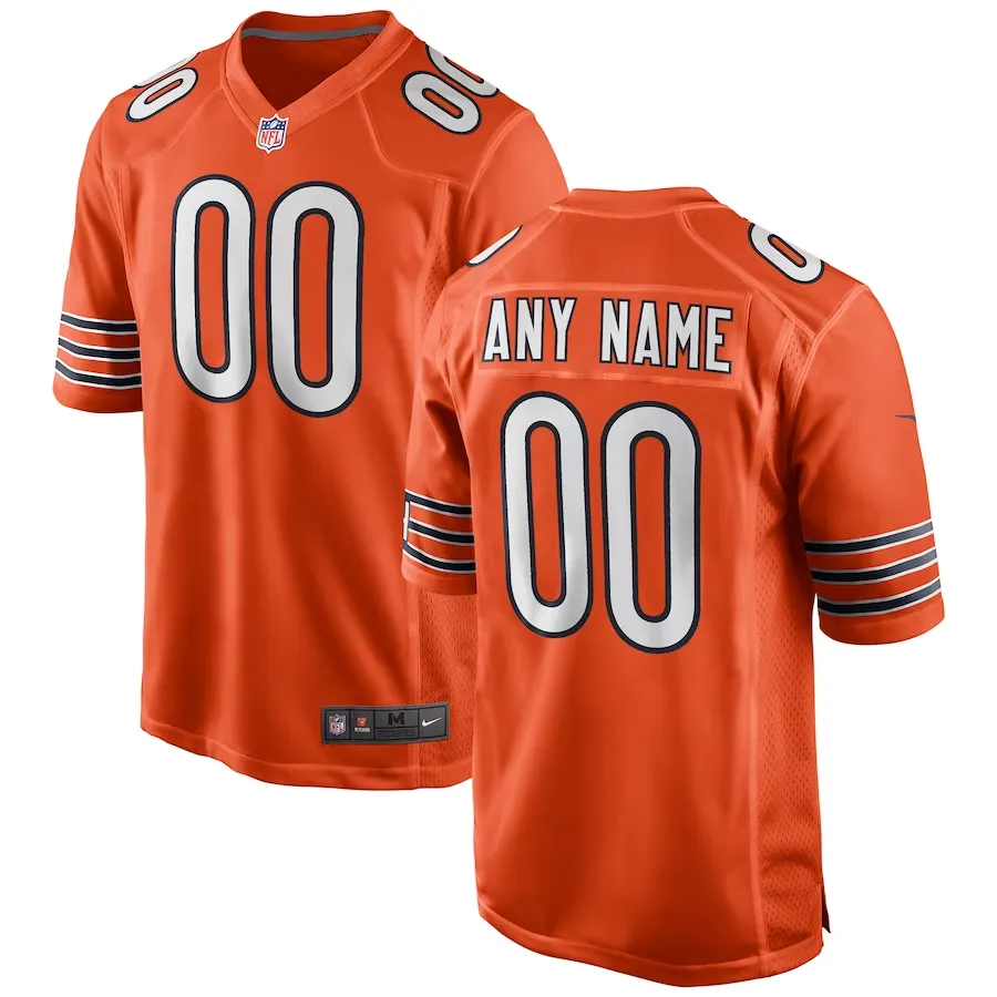 Men's chicago bears nike orange alternate custom game jersey