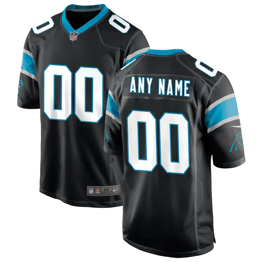 Men's carolina panthers nike black custom game jersey