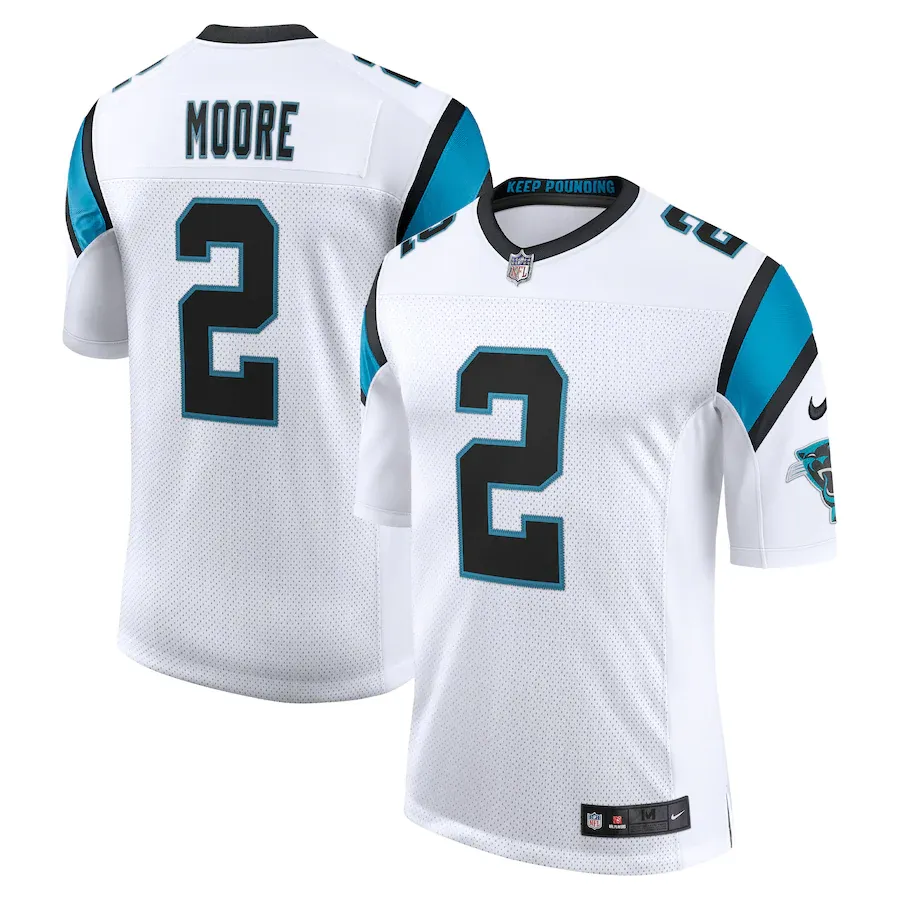 Men's carolina panthers d.j. moore nike white vapor limited jersey