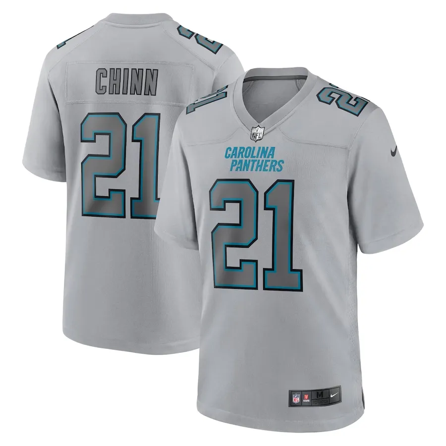 Men's carolina panthers jeremy chinn nike gray atmosphere fashion game jersey