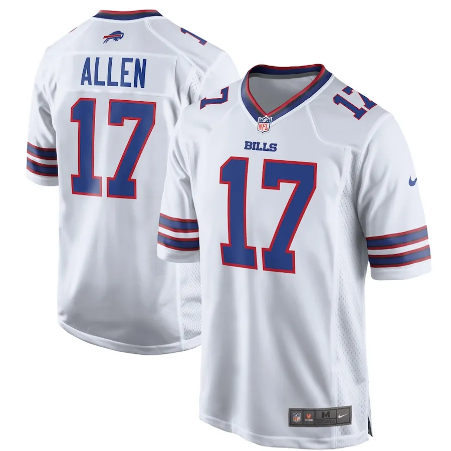 Men's buffalo bills josh allen nike white game player jersey