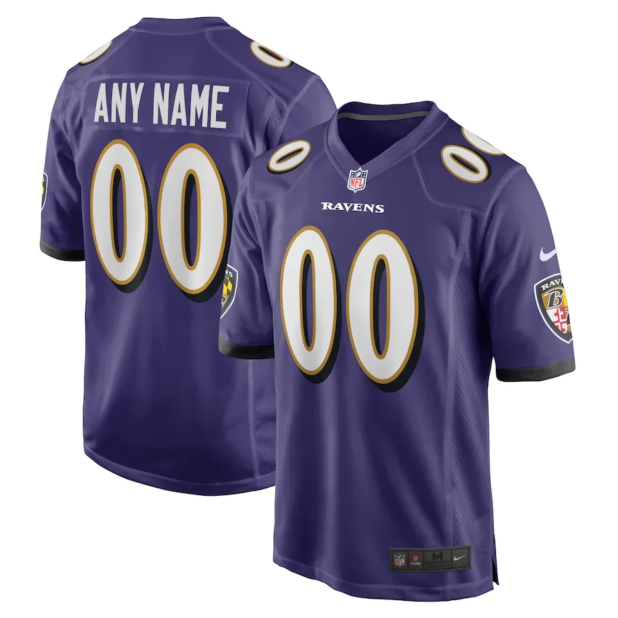 Men's baltimore ravens nike purple custom game jersey