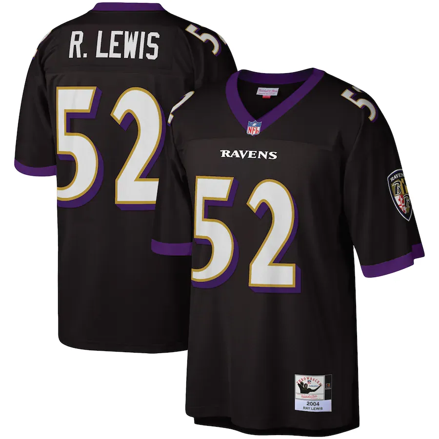 Men's baltimore ravens ray lewis mitchell & ness black legacy replica jersey