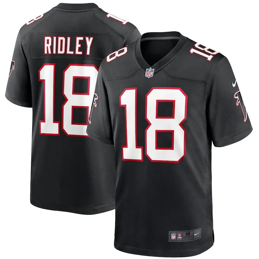 Men's atlanta falcons calvin ridley nike black throwback game jersey