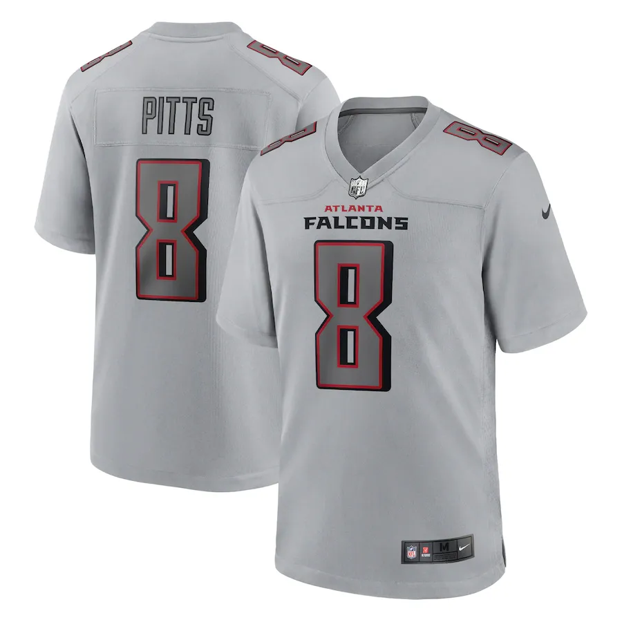 Men's atlanta falcons kyle pitts nike gray atmosphere fashion game jersey