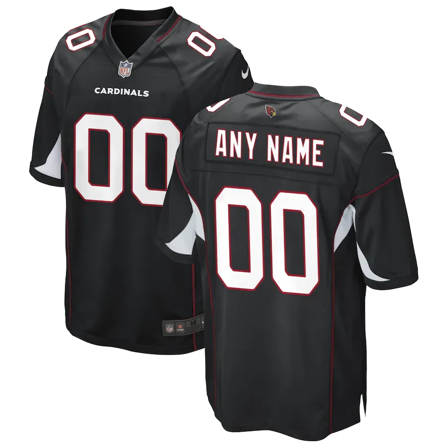 Men's arizona cardinals nike black alternate custom game jersey