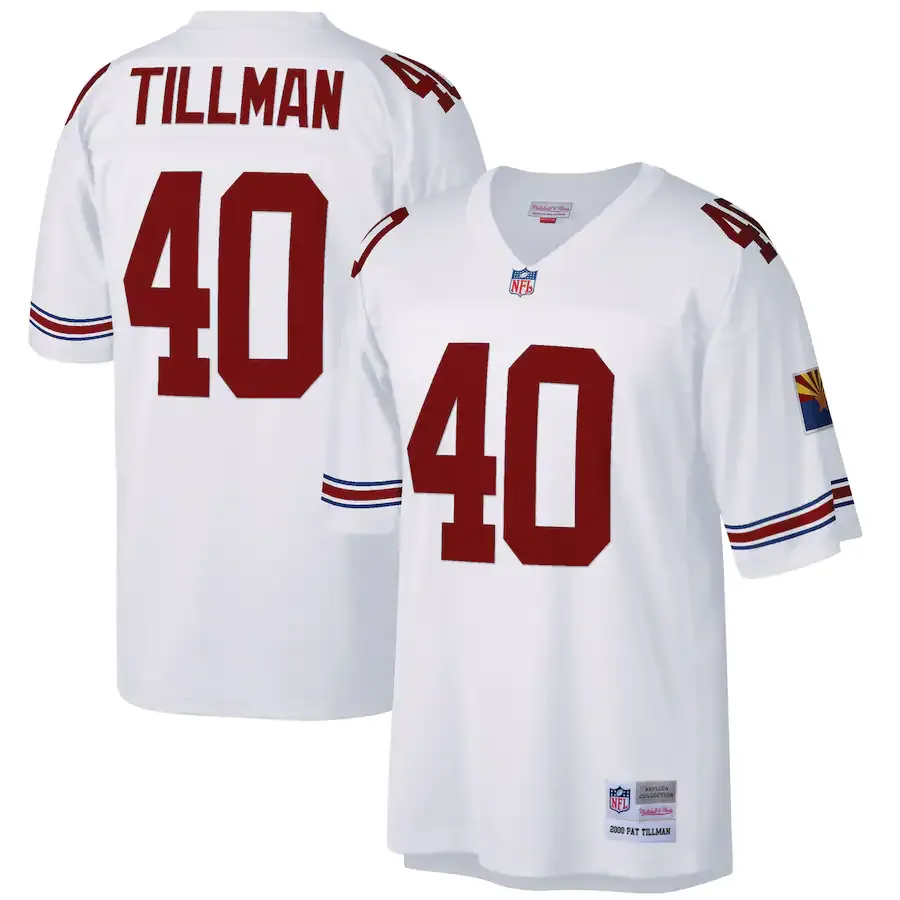 Men's arizona cardinals pat tillman mitchell & ness white big & tall 2000 retired player replica jersey