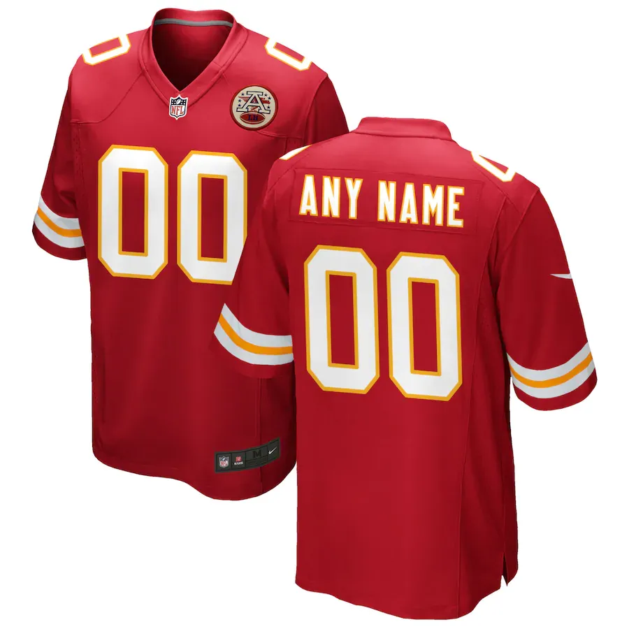 Men's kansas city chiefs nike red custom game jersey