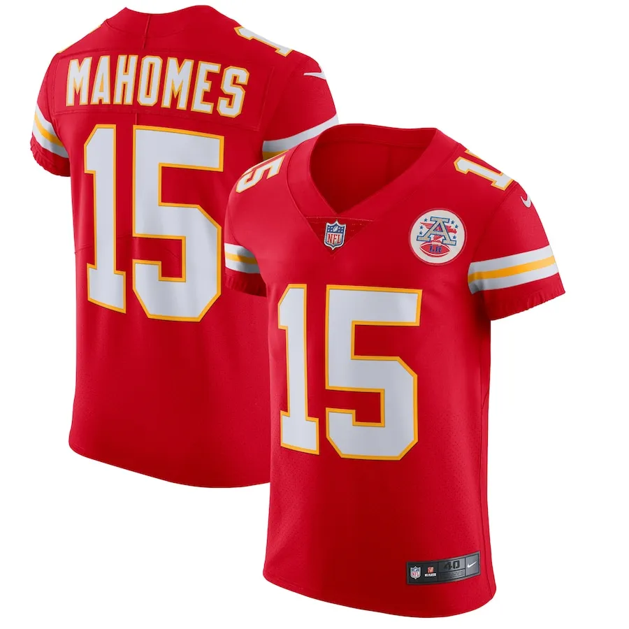 Men's kansas city chiefs patrick mahomes nike red vapor elite jersey