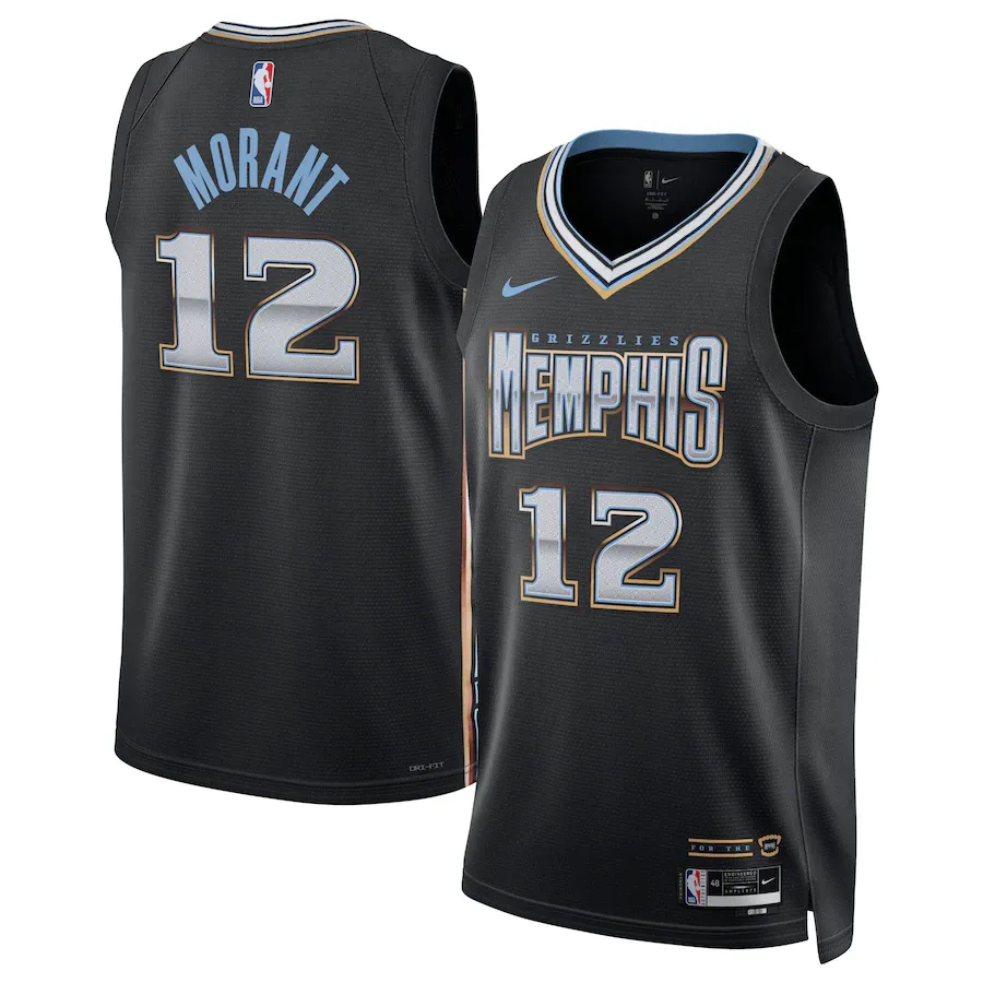 Memphis grizzlies nike city edition swingman jersey 22 - black - ja morant - unisex