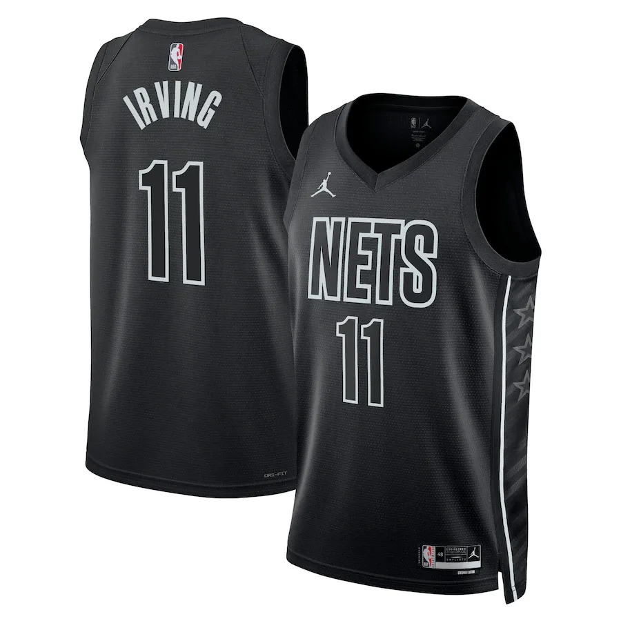 Brooklyn nets jordan statement edition swingman jersey - black - kyrie irving - unisex