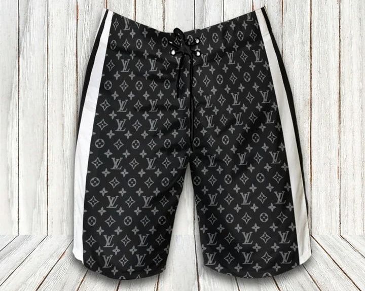 Louis vuitton black fashion logo luxury brand shorts for men #shorts#swimtrunks
