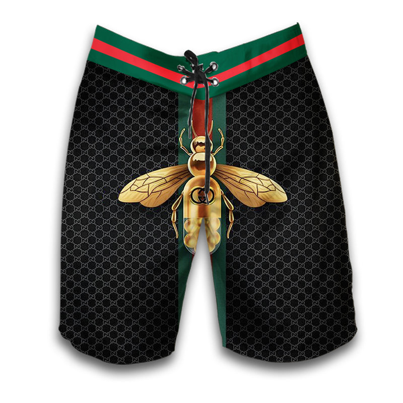 Gucci bee luxury brand all over print shorts for men #shorts#swimtrunks