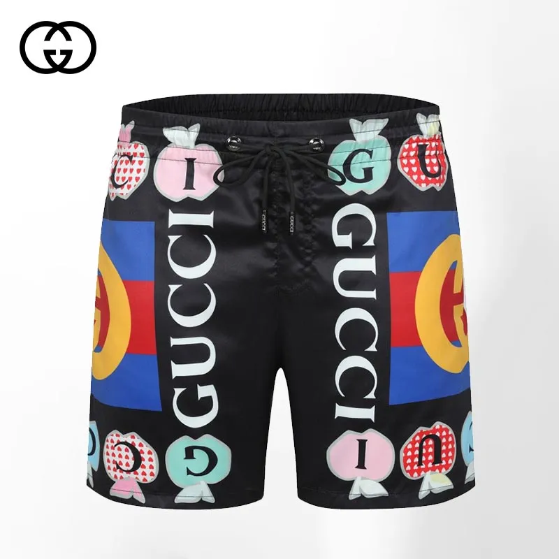 Gucci new black luxury pants all over print shorts for men #shorts#swimtrunks