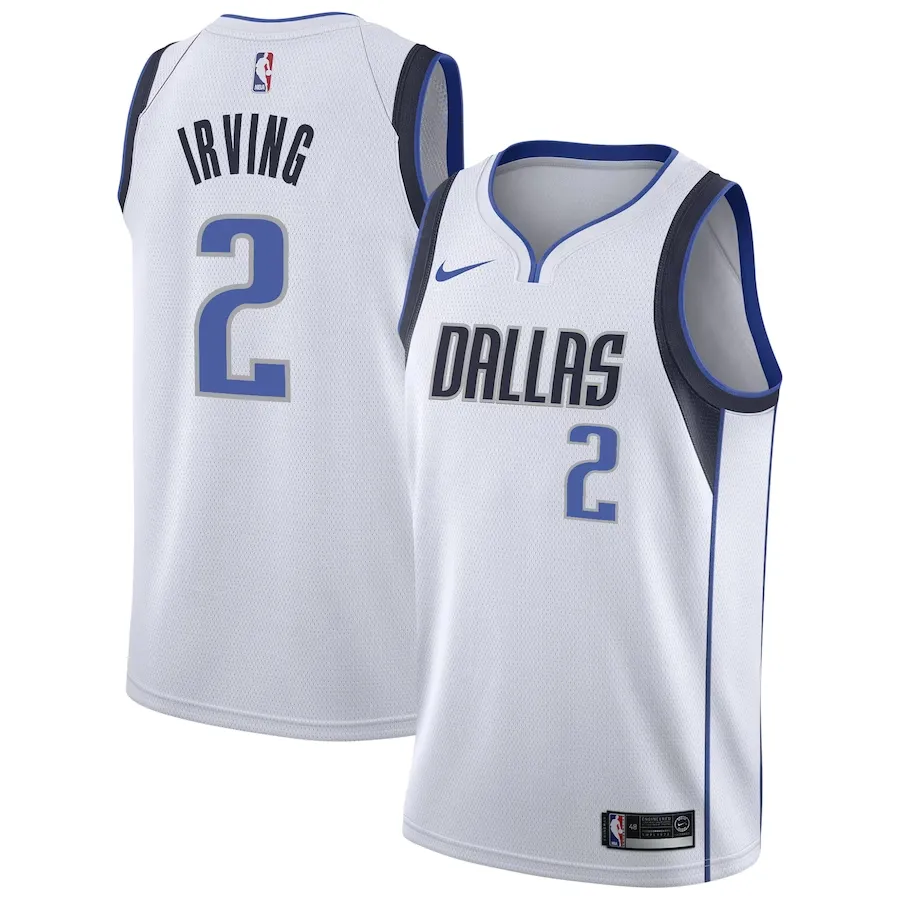 Dallas Mavericks Nike Association Edition Swingman Jersey - White - Kyrie Irving - Mens