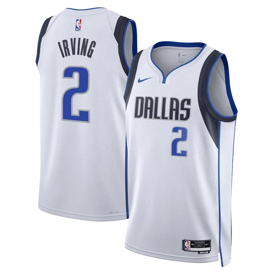Dallas Mavericks Nike Association Edition Swingman Jersey - White - Kyrie Irving - Unisex