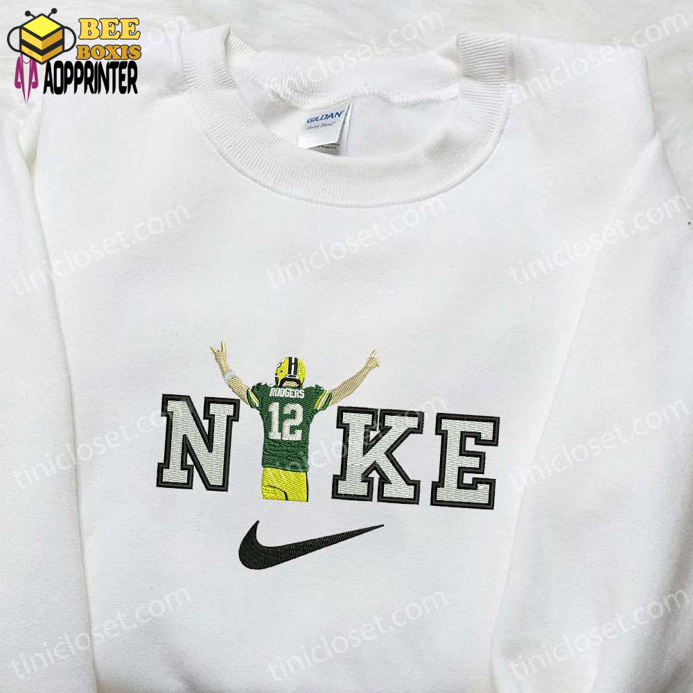 Aaron rodgers x nike nfl embroidered shirt sweatshirt & hoodie: sport-inspired nike gear
