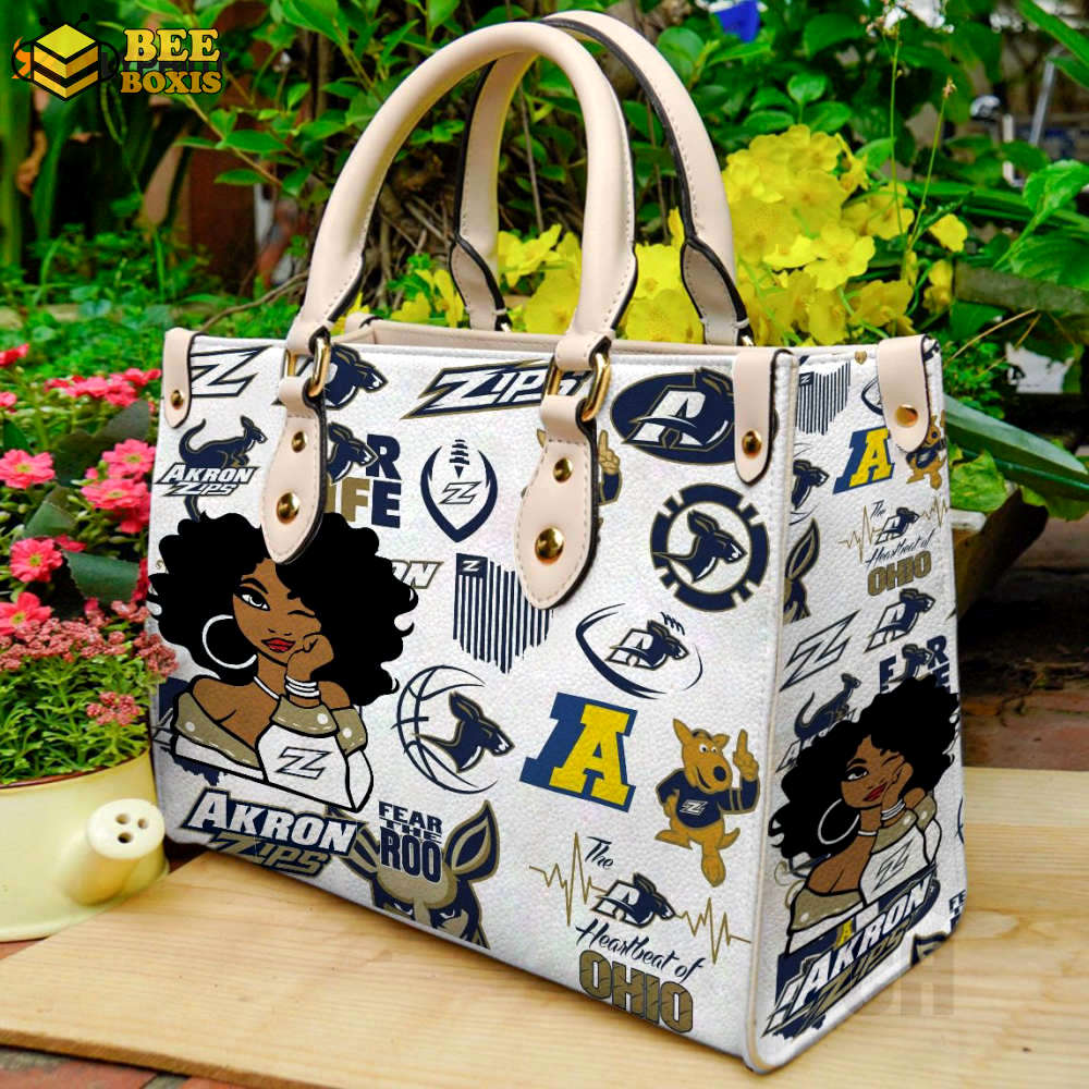 Akron zips leather handbag 1