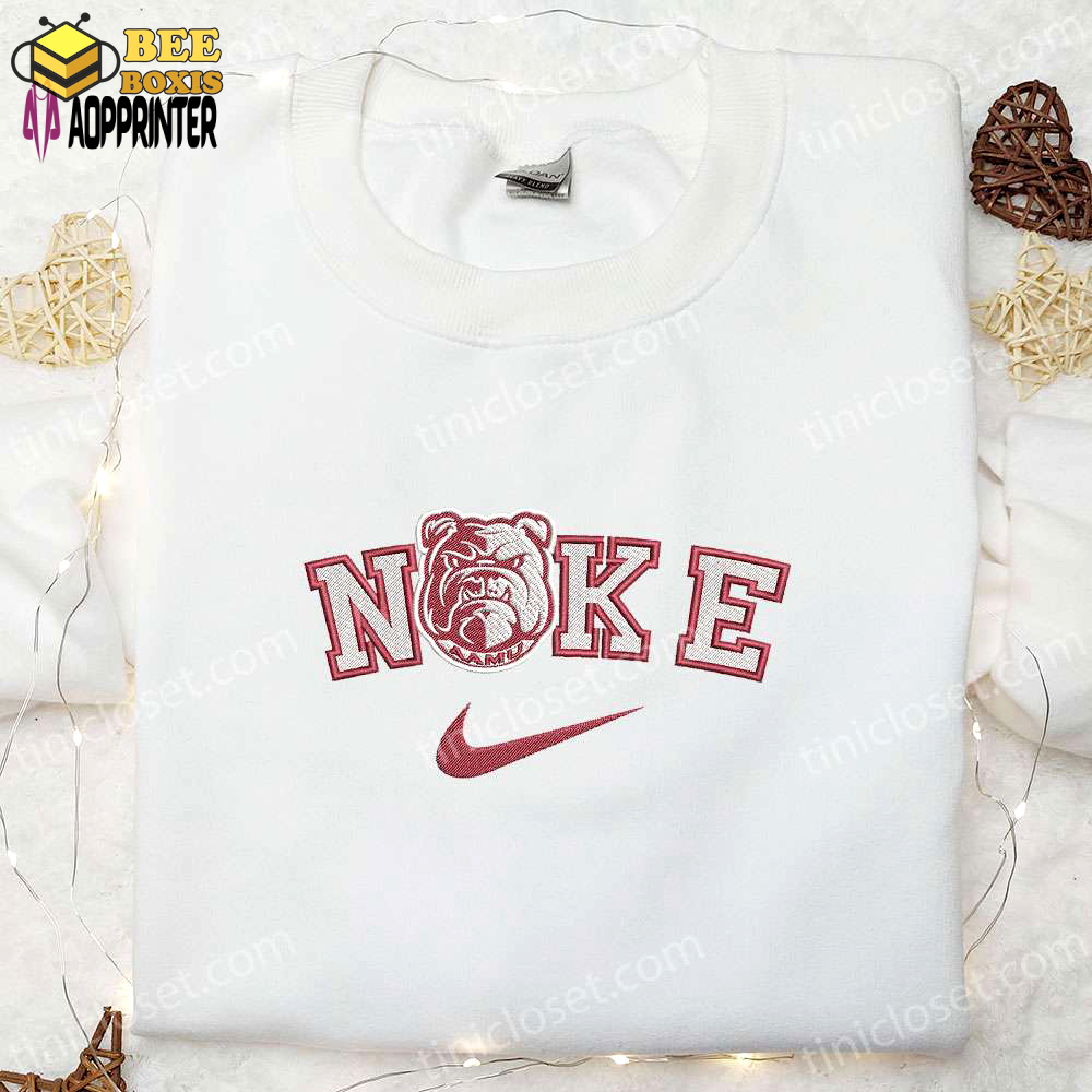 Alabama bulldogs x nike embroidered shirt & ncaa sports hoodie – perfect gift idea